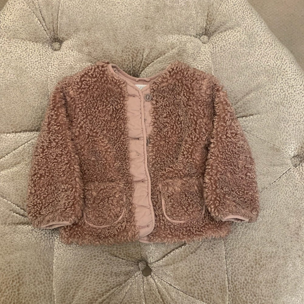 Zara Girl Fuzzy Coat